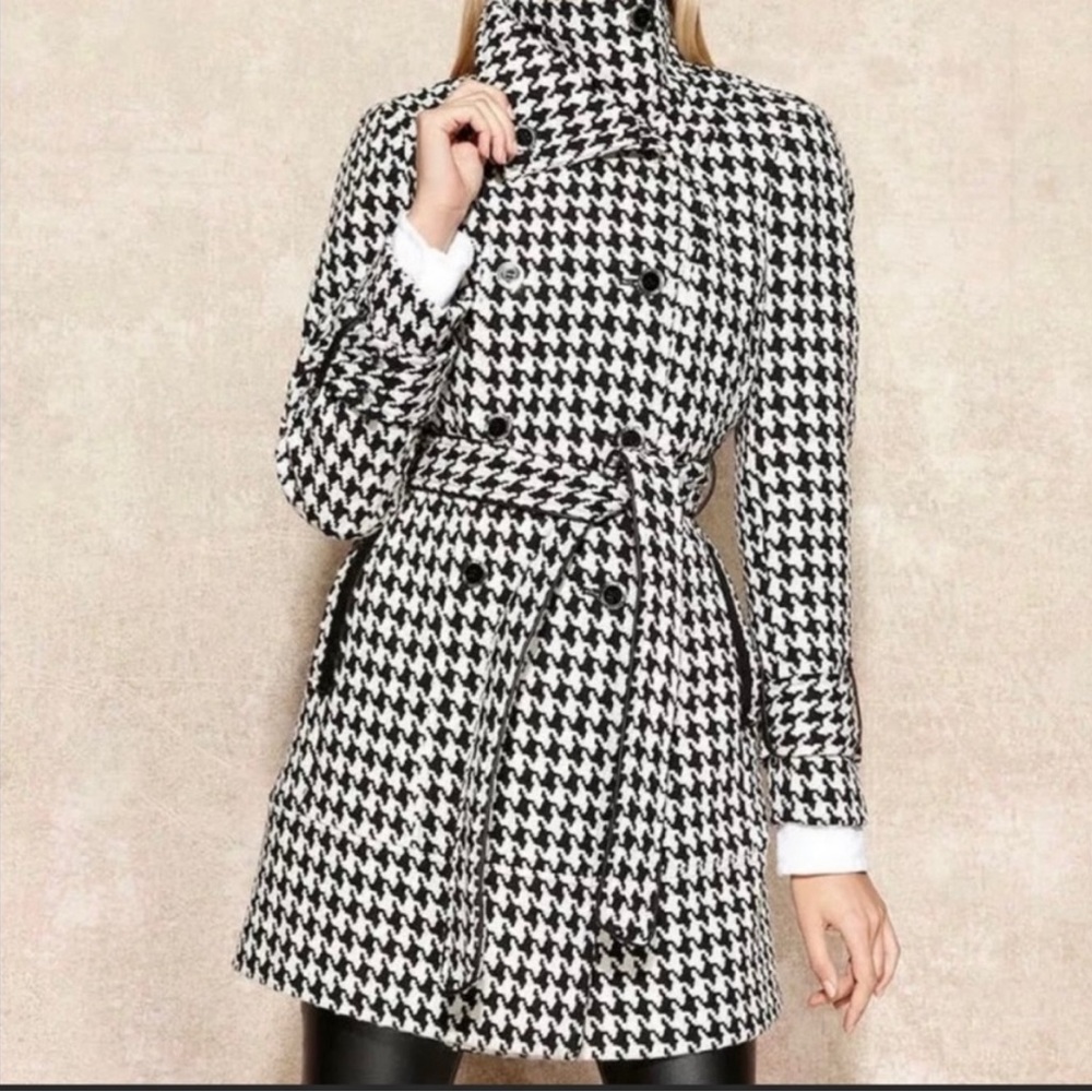 Calvin Klein women’s houndstooth coat